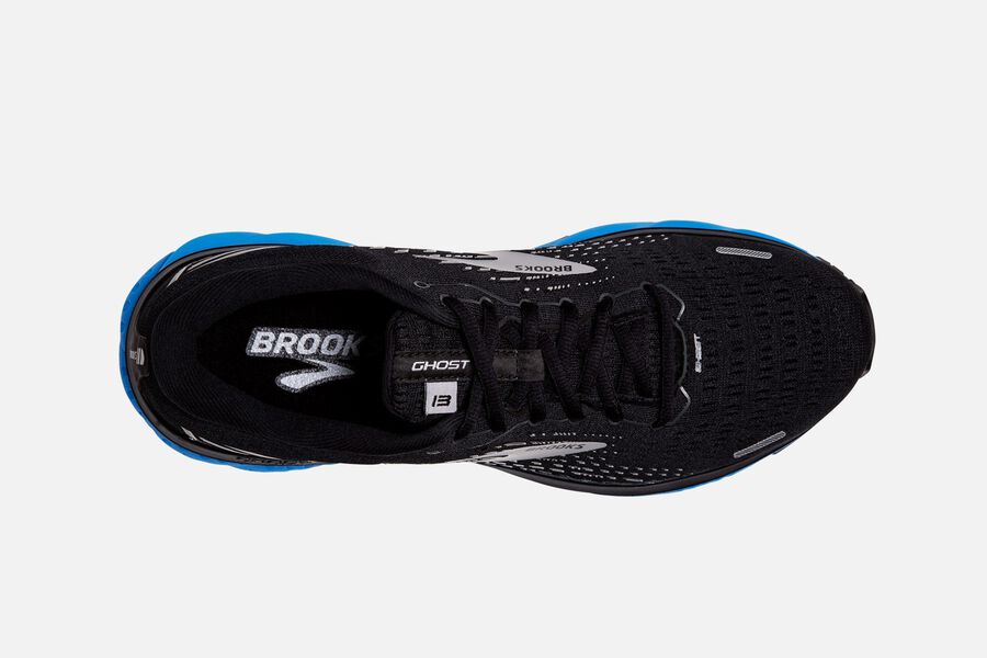 Ghost 13 Road Brooks Running Shoes NZ Mens - Black/Grey/Blue - ALGPNQ-074